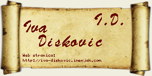 Iva Dišković vizit kartica